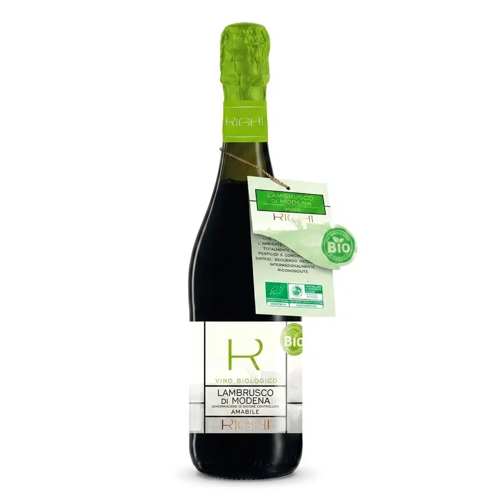 Bouteille de Lambrusco di Modena amabile bio Righi 75cl